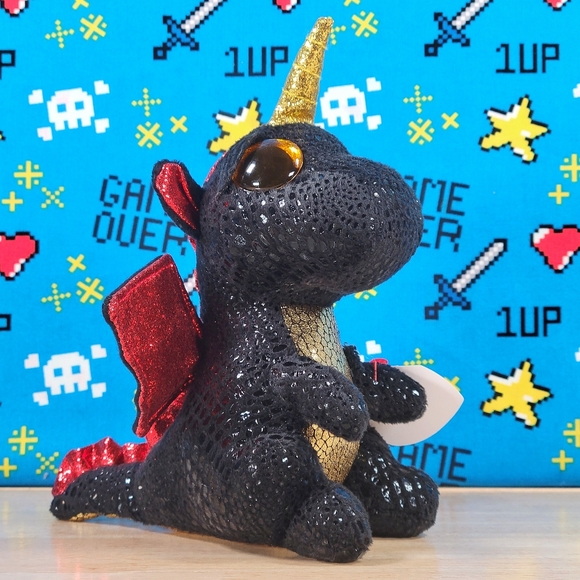 TY Beanie Boos Grindal the Dragon 6" UltraSoft Halloween Collectible Plush NWT - Picture 1 of 12